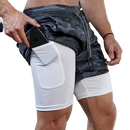 Shorts Fitness 2 Em 1 -  Tecnologia Dry-Fit Térmico de Compressão